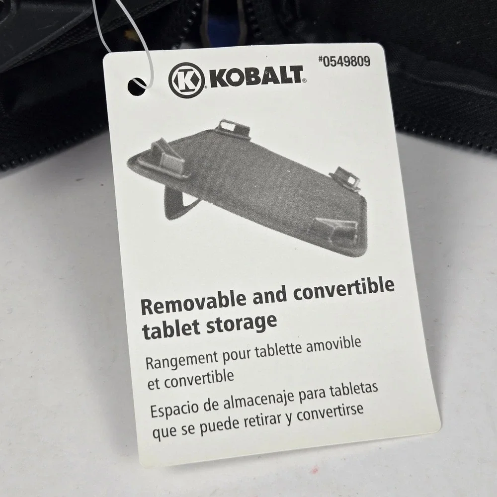 Kobalt Contractor Portfolio Unisex Black Tablet Storage Organizer 0549809 NWT